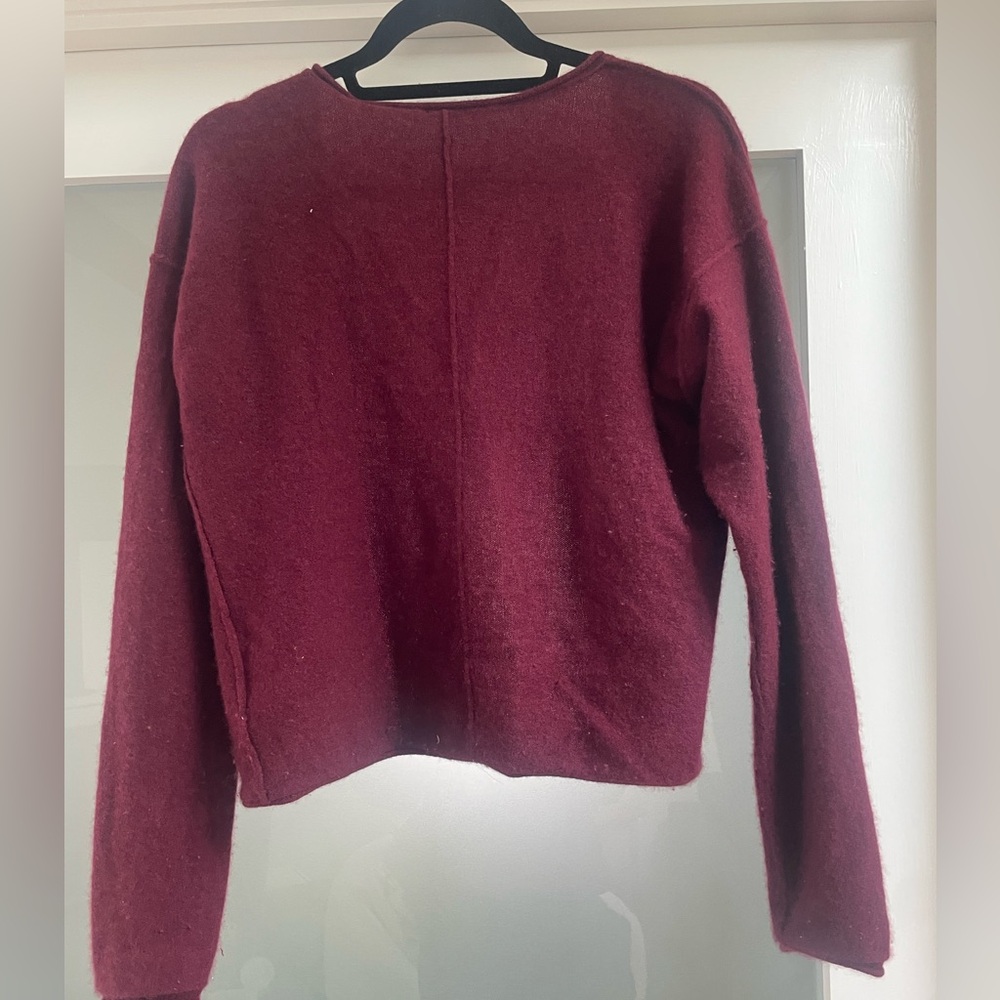 Free People Burgundy Open Cardigan - Picture 4 of 6